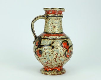 vintage german 1960's VASE u-keramik model 1809/18 exceptional glaze and colors