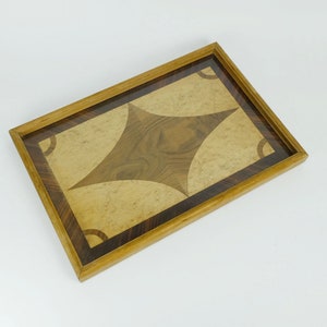 beautiful art déco TRAY marquetry from different types of wood 1920s 1930s serving tray