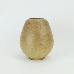 deutsche studiokeramik VASE rolf weber 60er/70er jahre braun gelb ocker raue glasur