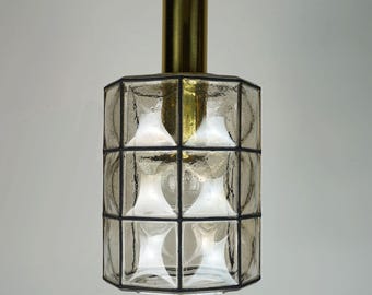 glashuette limburg hanging LAMP 1960's 70's glass pendant light model P292 4305