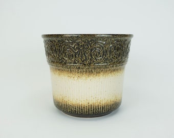 scheurich mid century PLANTER ceramic flower pot relief pattern model no. 809-18