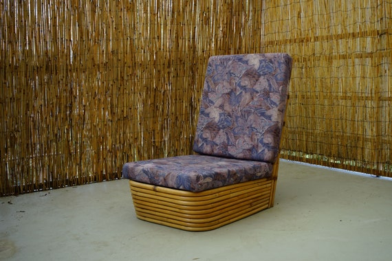 Paul Frankl Style Rattan Lounge Chair Etsy