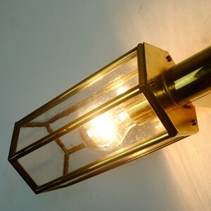 outstanding 1970s 80s SCONCE horizontal or vertical position bubble glass and brass image 4