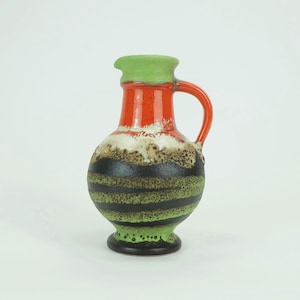 vintage german 1960&#39;s VASE u-keramik model exceptional glaze and intense colors