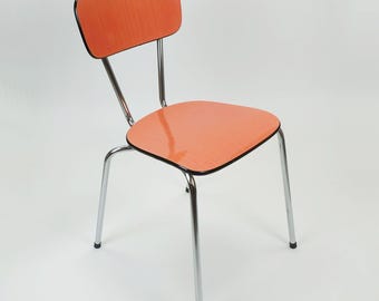 mid century modern KITCHEN CHAIR in formica and chrome 1950s american diner style
