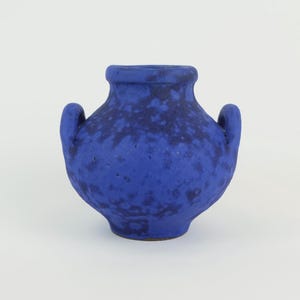 mid century VASE hartwig heyne hoy fat lava intense blue
