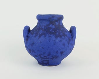 mid century VASE hartwig heyne hoy fat lava intense blue