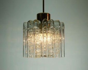 no 1 / 2 - fantastic doria mid century PENDANT LIGHT chandelier with 16 glass tubes 1960s