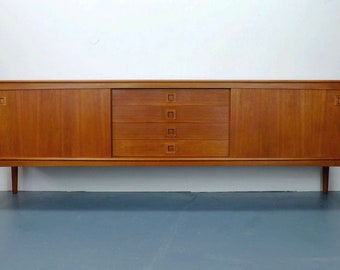 danish modern teak SIDEBOARD credenza h. w. klein for bramin 60s