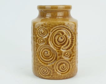 scheurich mid century VASE 1960s decor jura ochre glaze model 282-16