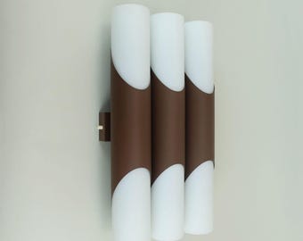 mid century sconce WALL LAMP design klaus link for neuhaus-leuchten 1960s metal satin glass