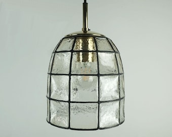 glashuette limburg hanging LAMP 1960's 70's glass pendant light model 4184