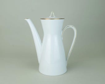 rosenthal form 2000 COFFEE POT in white porcelain with gold rim