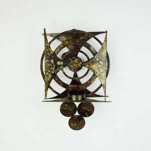 mid century modern henrik horst wall CANDLE HOLDER iron brutalist style