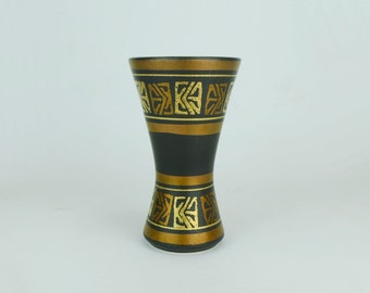 dumler & breiden 1950s modernist VASE with abstract gold decor model 103-18 mid century WGP