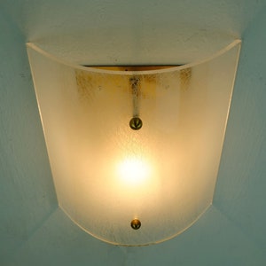 large mid century SCONCE acrylic and brass 1960s 1970s lucite wall lamp