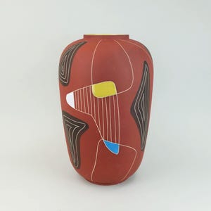 west german 1950s mid century VASE floorvase bay-keramik decor &#39;brasil&#39; model 543-40