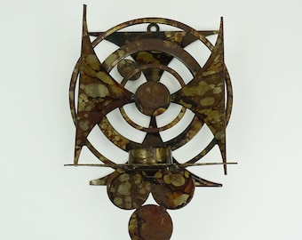 mid century modern henrik horst wall CANDLE HOLDER iron brutalistic style