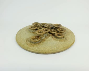 large rudi stahl CANDLE HOLDER for 13 candles 1970s west german studio pottery
