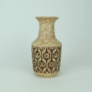 vintage german 1960&#39;s VASE u-keramik model 1193/20 abstract decor WGP 1960s german pottery