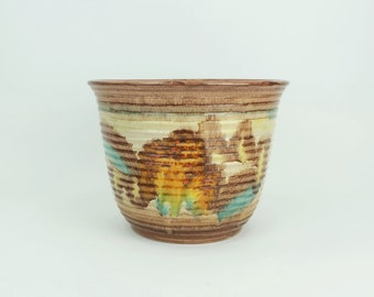 rare large art déco PLANT POT flower pot 1930s ceramic dumler breiden drip glaze model 130/26