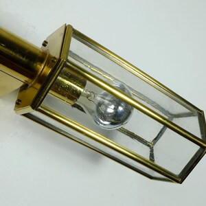 outstanding 1970s 80s SCONCE horizontal or vertical position bubble glass and brass image 5