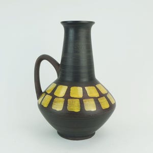 vintage carstens keramik VASE model 1507-27 rare glaze in brown black and yellow
