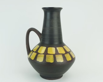 vintage carstens keramik VASE model 1507-27 rare glaze in brown black and yellow
