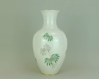 johann seltmann mid century porcelain VASE with outstanding floral decor 1950s