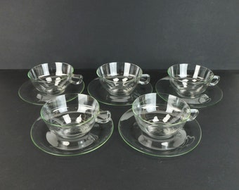 5 x TEA SET wilhelm wagenfeld 1930s jena glass schott & gen.