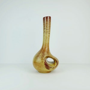 tall sculptural bertoncello italy ceramic VASE roberto rigon 1970s