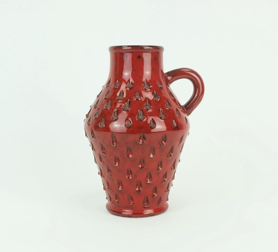 イタリア陶器　花瓶 イタリア ミッドセンチュリー VASE fratelli fanciullacci イチゴ 装飾