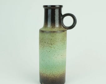 1960s 70s vintage scheurich VASE model 401-28 shades of green and brown