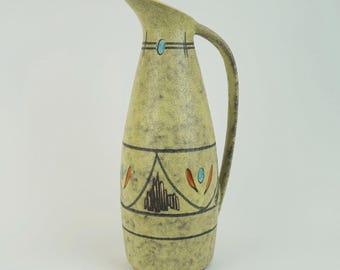 scheurich mid century VASE rough glaze abstract decor model 273-38