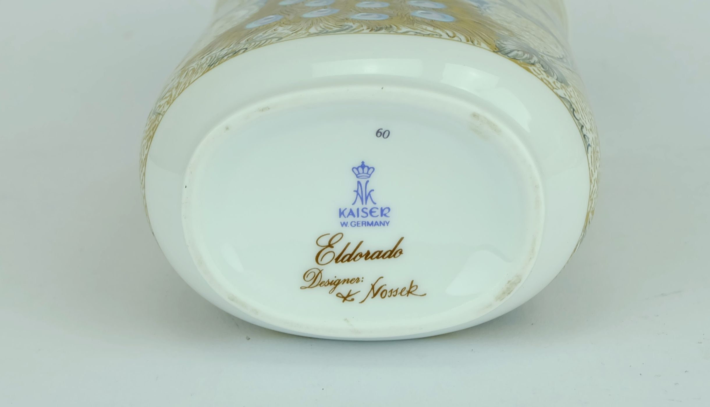 1970s VASE AK kaiser porcelain decor eldorado designer k. nossek