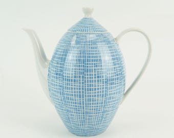 COFFEE POT arzberg form 2000 heinrich löffelhardt 1954 blue