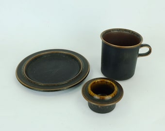 large COFFEE POT egg cup and small plate arabia ruska ulla procope 1960s arabia finland