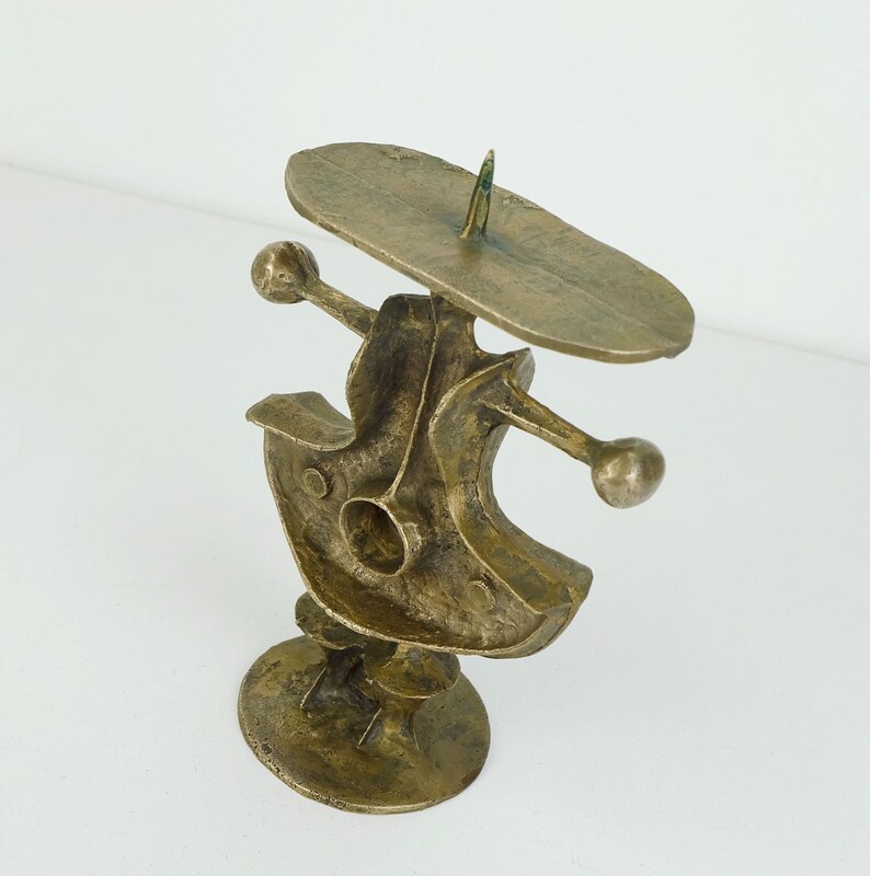Zoltan Pap Outstanding Brutalist Bronze CANDLE HOLDER Etsy Australia