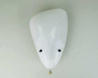 very beautiful 1950s SCONCE tele ambiance metal mesh with white acrylic shade