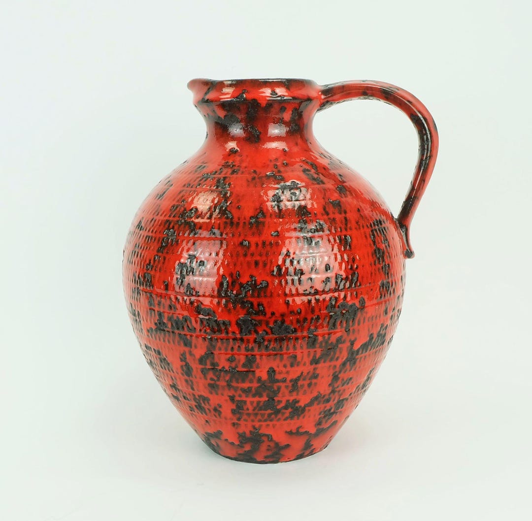 1960年代の大型花瓶、ピッチャー型花瓶、フォアセラミック、モデル番号