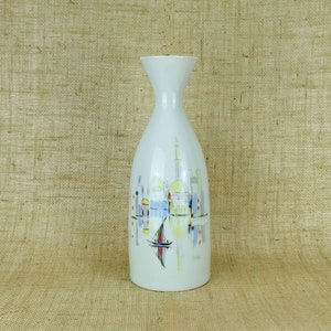 largemid century porcelain VASE hutschenreuther 1950s handpainted motif mediterranean city