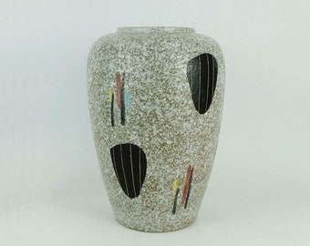 west german 1950s VASE scheurich model 239-30 drip glaze abstract decor mid century ceramics.