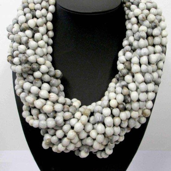 African Bead Necklace Zulu Seed Bead Jewelry Imfibinga Seed