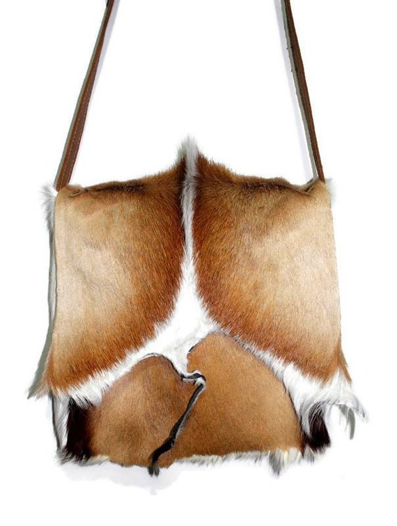 高級　新品　アンテロープ　バッグ Antelope Leather Sling Bag, African Furs Handbag - Etsy
