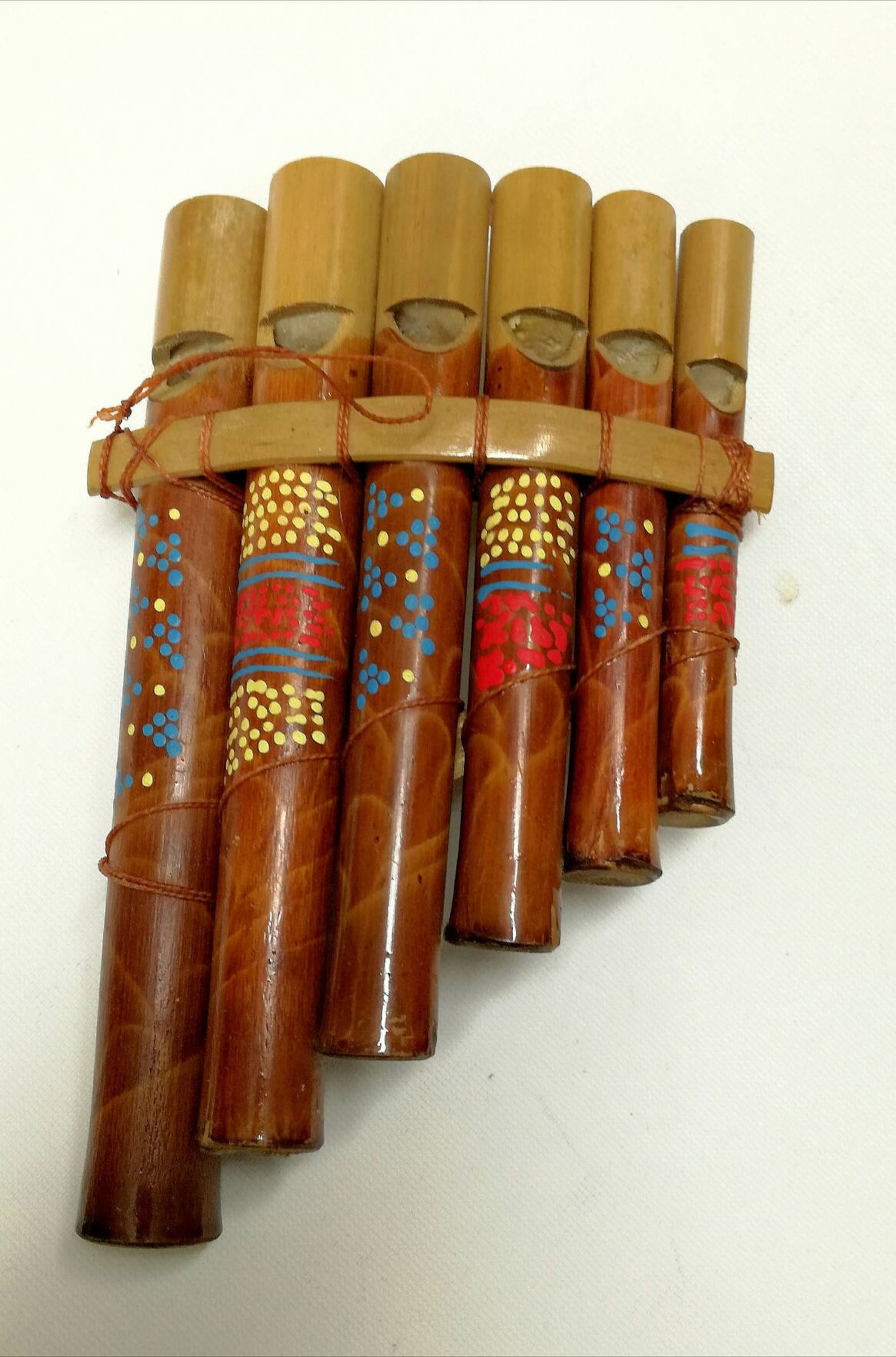 Bamboo Pan Flute Musical Wind Instruments. 6 Pipes Sound Etsy