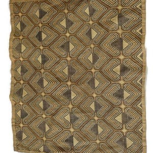 Unique print Kuba Clothe Wall Decor Housewarming gift. Can be used as Dining room table centerpieces. Raffia / Bogolan Home or Office decor