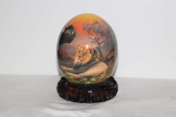 1407】ダチョウの卵の殻 エッグアートや工作用に ペロル ダチョウの卵