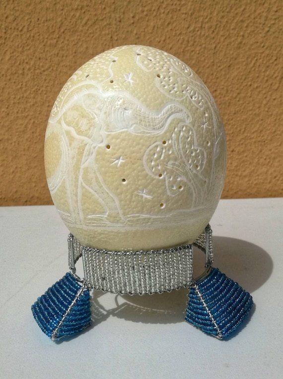 Carved Ostrich Egg Lighting Ostrich Egg Lamp Handmade Etsy