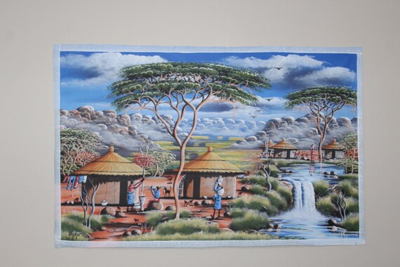 TABLEAU PEINTURE ACRYLIQUE sur toile original Artiste Dominik.M signé