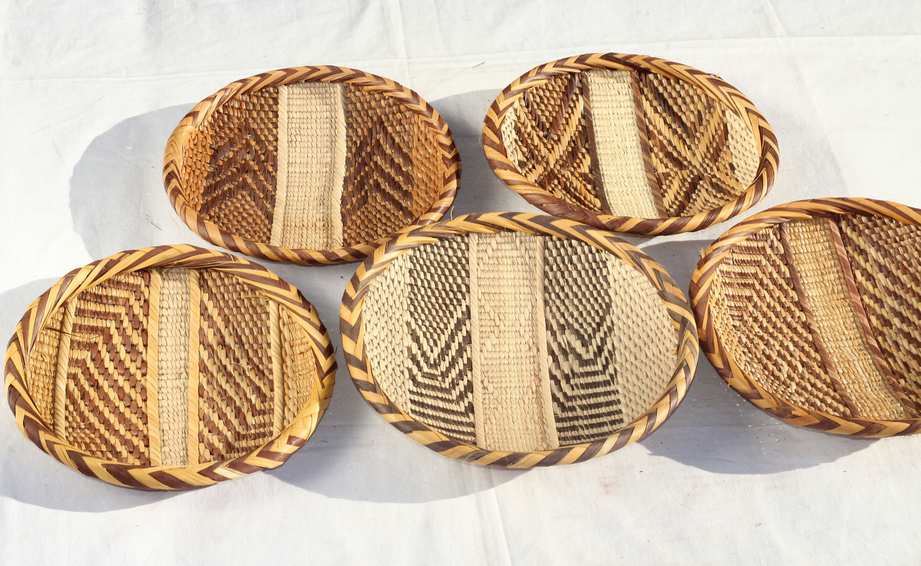 Handcrafted Gokwe Basket Set: Zimbabwe Wall Decor, Ingcebethu